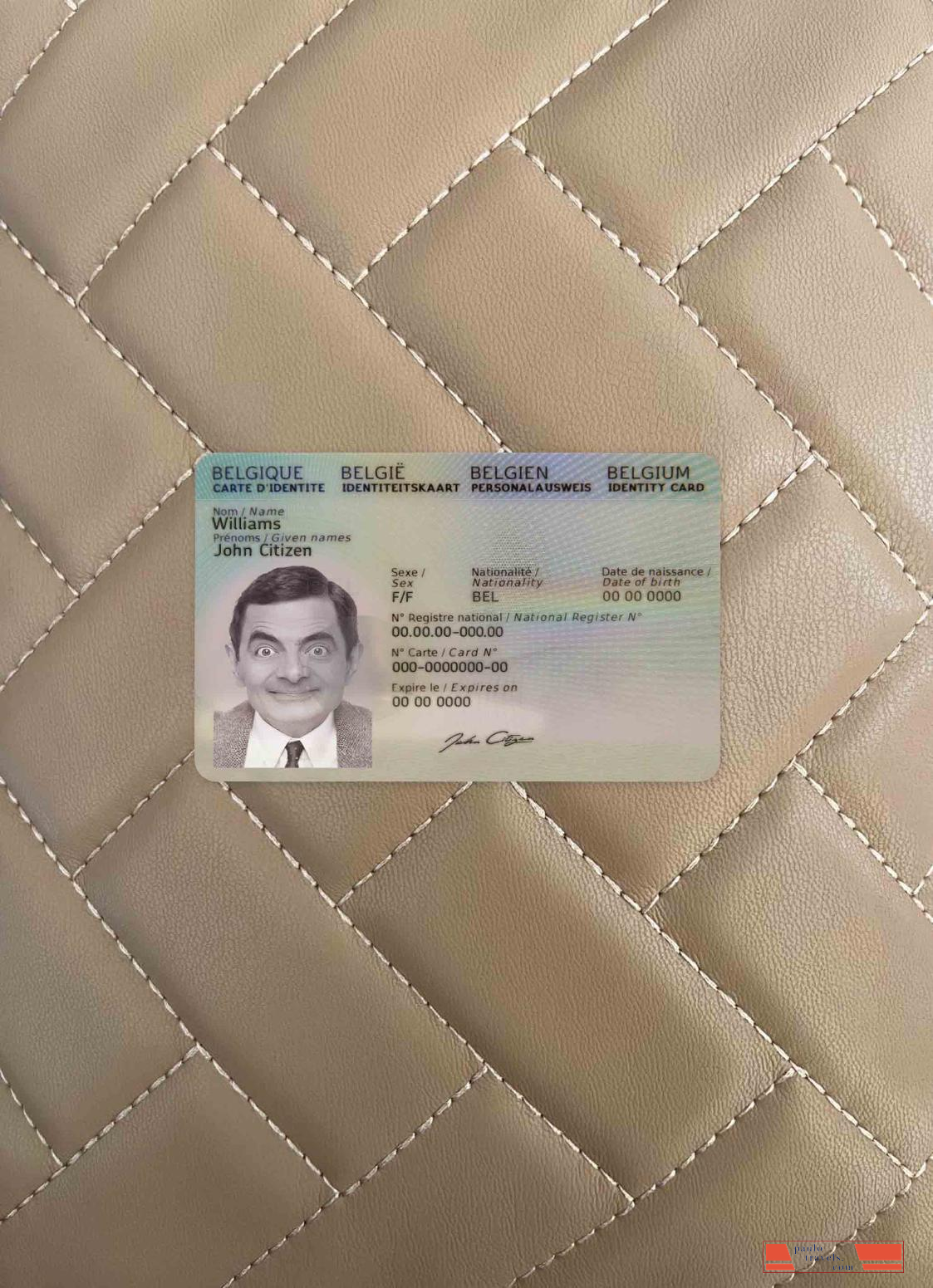 Belgium ID 2020   present photolook FRONT PSD template